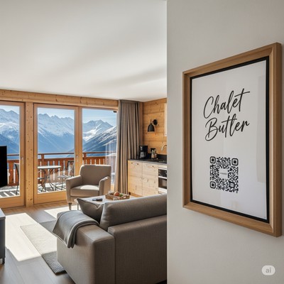 Affichage de code QR pour les informations d'invité de location de vacances