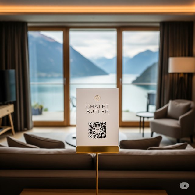 Location de vacances moderne avec information numérique pour les invités